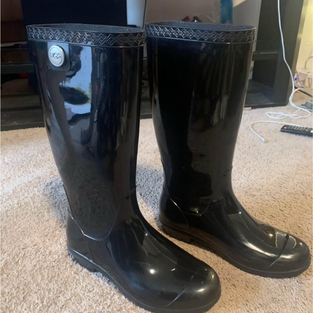 UGG Black Rain Boots